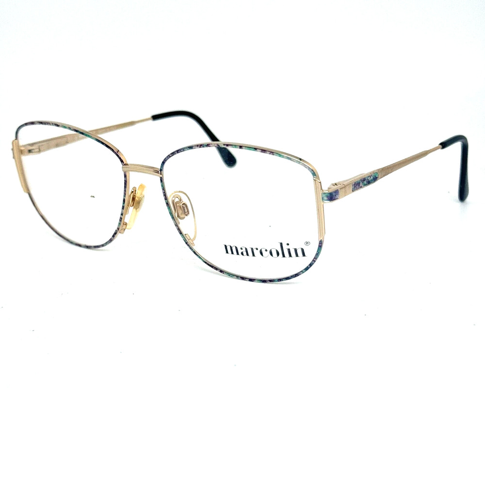 MARCOLIN Eyeglasses Frames‎ Mod 7124 882 Gold Green Multicolor H14379